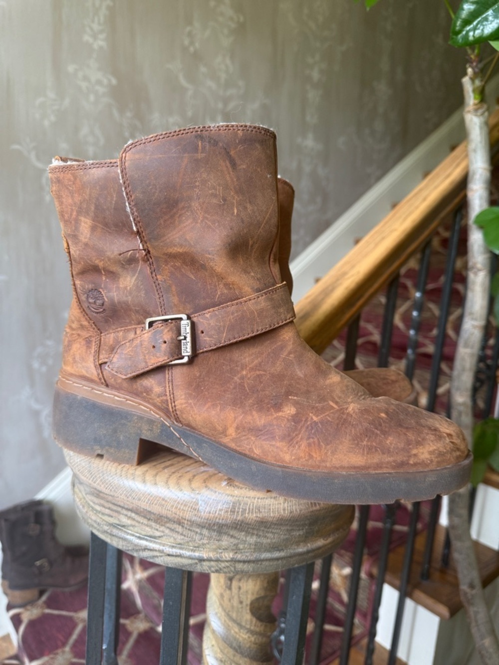 TIMBERLAND GRACEYN WATERPROOF BIKER BOOTS SIZE 10 PREOWNED GOOD CONDITION - Picture 4 of 9